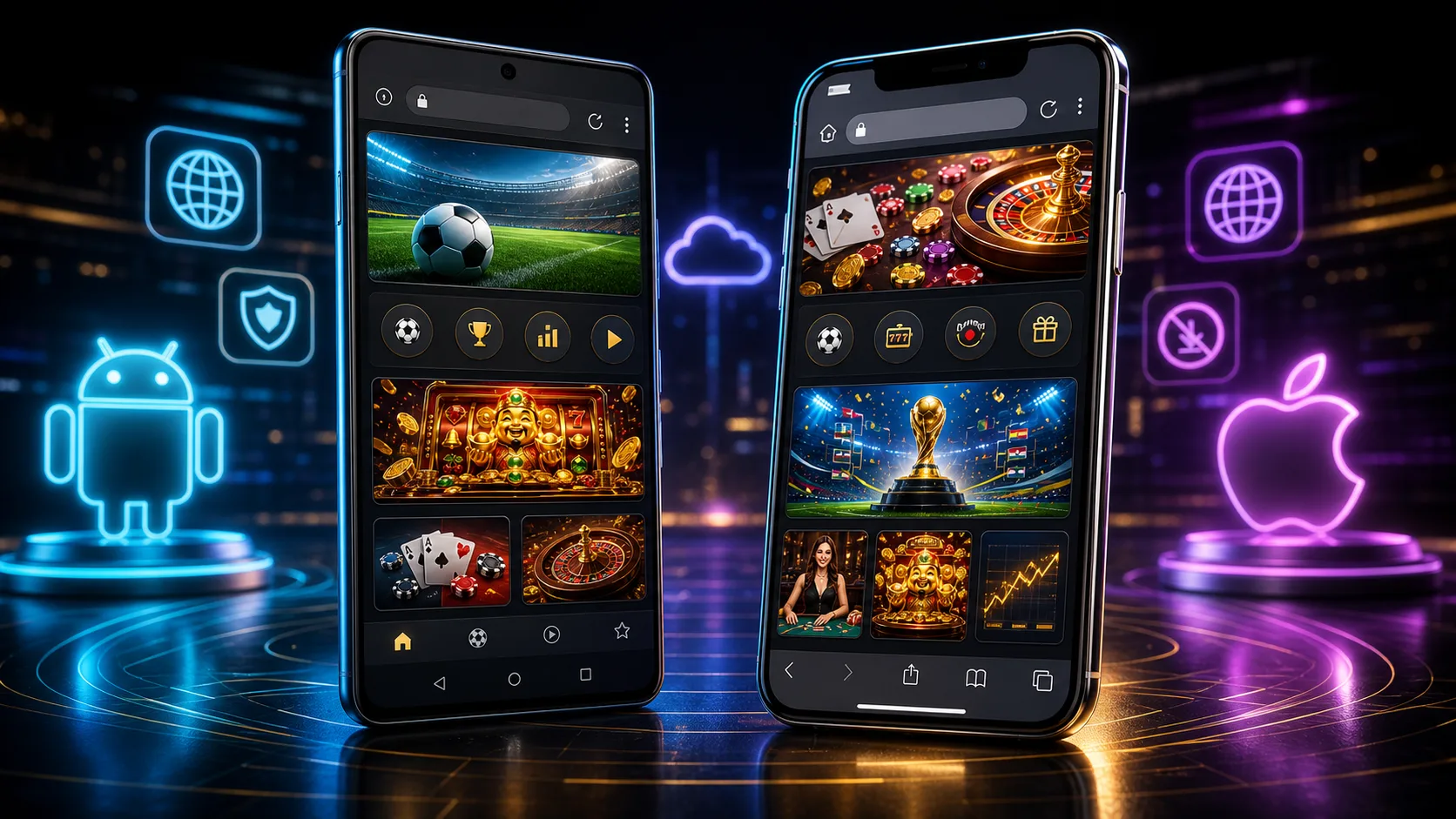 Experiência 4rabet compatível com Android e iOS no navegador mobile